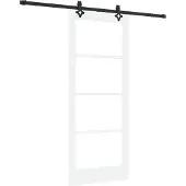 vidaXL Schiebetür ORKDAL Weiß und Schwarz 83 x 202 cm