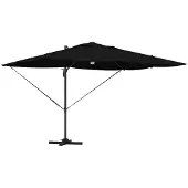 vidaXL Sonnenschirm Schwarz 351 x 250 x 253 cm Polyester und Aluminium