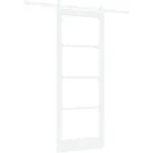 vidaXL Schiebetür ORKDAL Weiß 83 x 211 cm Massivholz Kiefer und Glas