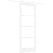 vidaXL Schiebetür ORKDAL Weiß 83 x 211 cm Massivholz Kiefer und Glas