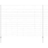 vidaXL Wildzaun mit Pfosten 50 x 1,6 m Verzinkter Stahl Silber Netz