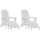 vidaXL Gartenstuhl 2 Stk. Weiß Polyethylen