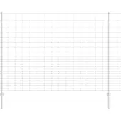 vidaXL Wildzaun mit Pfosten 25 x 1,6 m Verzinkter Stahl Silber Netz