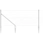 vidaXL Schweißdrahtzaun mit Spikes 50 x 1 m Verzinkter Stahl Silber
