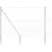 vidaXL Schweißdrahtzaun mit Spikes 25 x 1,6 m Verzinkter Stahl Silber