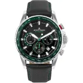 Jacques Lemans 1-2099C Herren-Armbanduhr, Edelstahl-Gehäuse, Leder-Armband