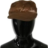 Costume National Brauner Newsboy Beret Cabbie Fedora Hut