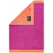 Cawö Gästehandtuch Lifestyle Splash Wendbar Pink/Mandarine (6er Set)