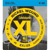 D'Addario EXL125 Nickel Wound Super helle Top / regelmäßige unten 9-46