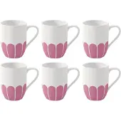 Villeroy & Boch Tasse Fleur White / Cassis 290ml (6er-Set)