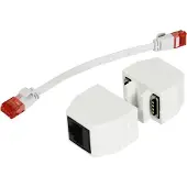 ALLNET RJ45 magnetische Sicherungskupplung, Abwurfbuchse, PoE fähig, bis zu 10GBit