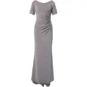 Vera Mont Abendkleid im Glitzer-Look in Taupe/Silver | Gr.: 44