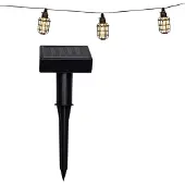 Grundig Solar Lichterkette – Außenlampe Solar – Lichterkette Außen 10 LED Lampen – Außenlampe Wetterfest – Warmweiß – IP44