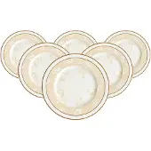 Villeroy & Boch Frühstücksteller "Frühstücksteller Ivoire ø 22,7 cm 6er Set weiß-gold"