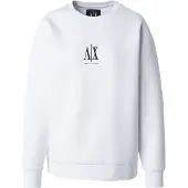 Armani Exchange für Damen. XW000821AF10818U0002 Sweatshirt mit Rundhalsausschnitt weiß (S), Lässig, Sportlich, Baumwolle, Multisport