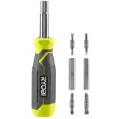 Ryobi RHSDM1101 Mehrzweck-Schraubendreher, 11-in-1-Bit-Set mit ergonomischem Griff