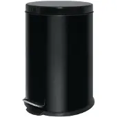 Bolero Edelstahl Pedaleimer Schwarz 20L