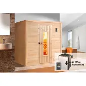 Weka Premium Massivholz-Sauna BERGEN Gr. 1 Sparset 7,5 kW OS inkl. digitaler Steuerung x B x T x H x 196 x 145 x 205