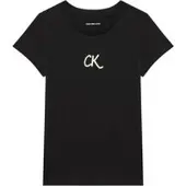 Calvin Klein Jeans T-Shirt Glitter IG0IG02972 M Schwarz Slim Fit