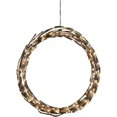 Konstsmide - LED Dekoration, variabel als Lichterkranz / Lichtergirlande, braun, 240 warm weiße Dioden, 24V Außentrafo, braunes Kabel ; 3365-600