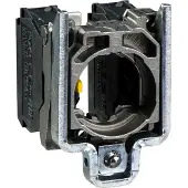 Schneider Electric ZB4BZ106 Hilfsschalterblock mit Befestigungsflansch, Harmony XB4, Metall, 22mm, 30mm, 1S+1Ö, Schraubklemme