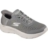 SKECHERS Slip-ins Damen Schlupfsneaker olive grün Textil - Größe: 41