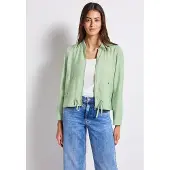 Street One Kurzjacke ohne Kapuze aus elastischem Materialmix