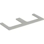 Geberit Waschtisch-Platte One 120x3x47cm, greige/lackiert m, AS 2-fach