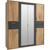 Wimex Kleiderschrank Vegas Schlafzimmerschrank Ausführung wählbarPlankeneiche / Graphit