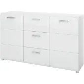 Die Möbelfundgrube Sideboard weiß hochglanz 144 cm 2-türig - MERANO