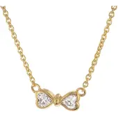 Trendor 28344 Damen-Halskette 925 Silber Vergoldet Zirkonia Collier