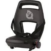 Qibbel Kindersitz für Hinten Qibbel 6+ Junior mit Fußstützen, Sicherheitsgurt und Schutzplatte - Schwarz/Schwarz