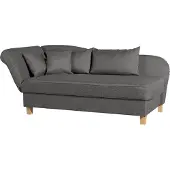Max Winzer Recamiere mit Armteil links klappbar Selma - Flachgewebe anthrazit - Maße: 190 / 210 x 88 x 82 cm