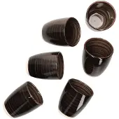 MamboCat 6er Set Coffeeblack Kaffeebecher schwarz OHNE Henkel - 24326250