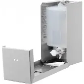 Qbic-Line Seifenspender mit Drucktaste Edelstahl 900 ml Geeignet für flüssige Seife, Alkohol-Gel, L