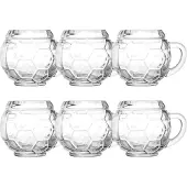 Ich-zapfe Bierglas 6er Set, Fussball Bierkanne - 0,3 Liter