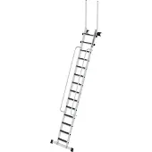 Munk Geschossleiter 4,5m AH mit Clip-Step R13 und Handlauf 14 Stufen