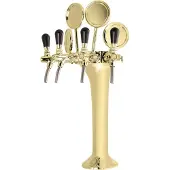 Ich-zapfe Komplett Set - Schanksäule, Bierzapfsäule Gold 4-leitig, elegant