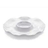 Ich-zapfe Ruffle Round Chip & Dip Platte 4er Set, 40,6 cm