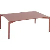 Mendler Aluminium-Gartentisch MCW-O11, Outdoor Kaffeetisch Tisch Balkontisch, 105x65cm terrakotta
