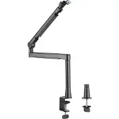 Logilink Professional Studio Microphone Boom Arm Stand, aluminum, black