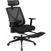 Songmics Bürostuhl Loris schwarz, 150 kg, Netzrückenlehne, 70 cm breit, 133 cm hoch