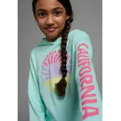 Kidsworld Kapuzenshirt ", Langarmshirt mit Ärmelprint" Langarm, gerade Passform, mit coolem Aufdruck