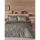 L'essentiel Maison , Chicory - Brown, Bettwäsche-Set, Braun, 100 % BAUMWOLLE RANFORCE, 155 x 220 cm