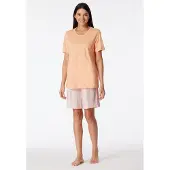 Schiesser Pyjama 181235 Damen Coral Red-Größe 40