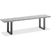 Niehoff - Gartenbank Nemo - HPL HPL Zement 160 x 40 cm Aluminium Anthrazit