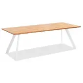 Niehoff Noah Tisch Stativprofil Aluminium/Teak Massivholz