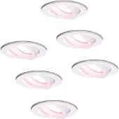 HOFTRONIC™ hoftronicsmart LED Einbaustrahler 6x 5,5W RGBWW GU10 Weiß schwenkbar IP20