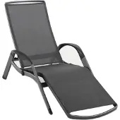 Mwh Elements Relaxliege iron grey klappbar