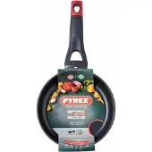 Pyrex Antihaftbeschichtete Pfanne OPTIMA+, Rund, Allzweckpfanne, Schwarz, Rot, 20 cm, 208 mm, 397 mm